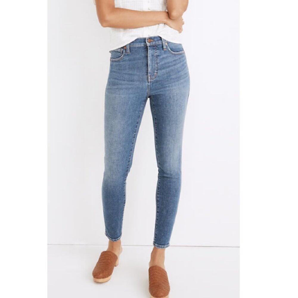 Madewell Women's 9" Mid-rise Light Wash Skinny Jeans Size 27 Style MB331
